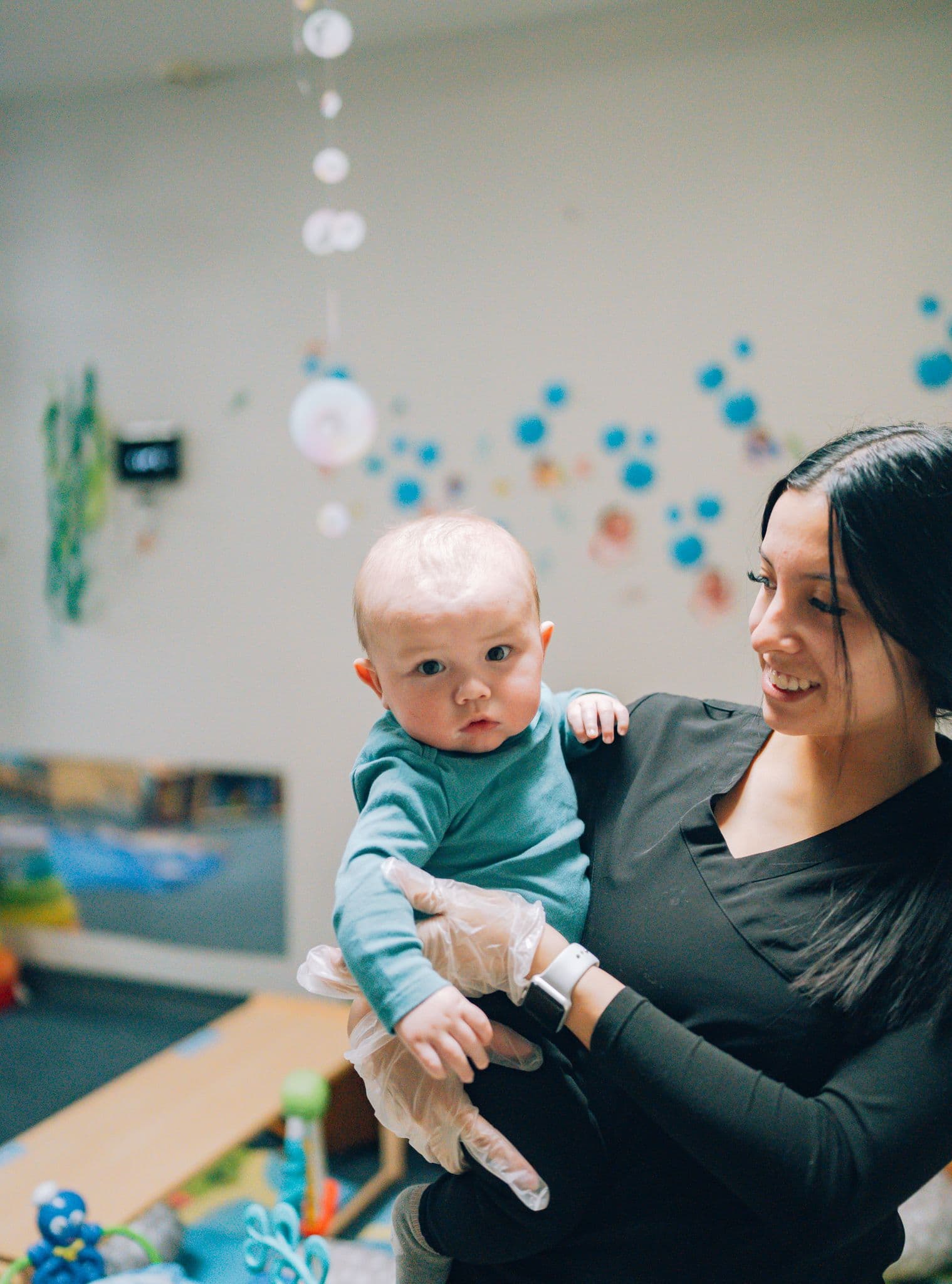 Albuquerque neighborhood street with ABQ Childcare centers building